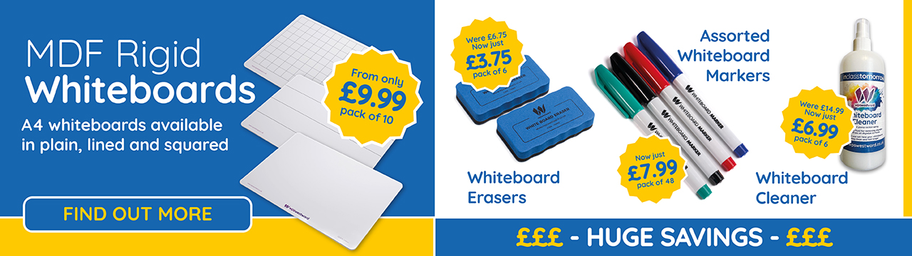 Whiteboard and accessories web banner